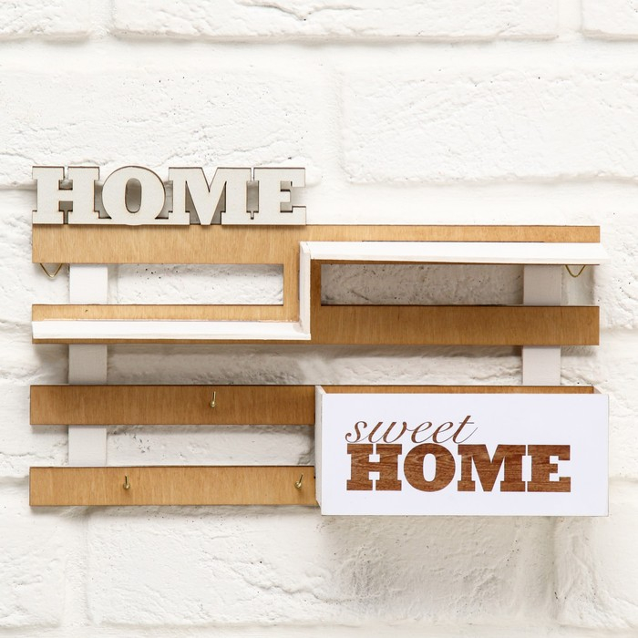 Ключница настенная с полкой «Ступеньки», 30 х 18 см. Ключница настенная с полкой «Ступеньки», 30 х 18 см.