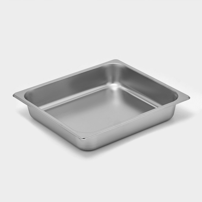 Гастроемкость 2/3 из нержавеющей стали, 65 мм, 35,5&times;32,5&times;6,5 см, толщина 0,8 мм