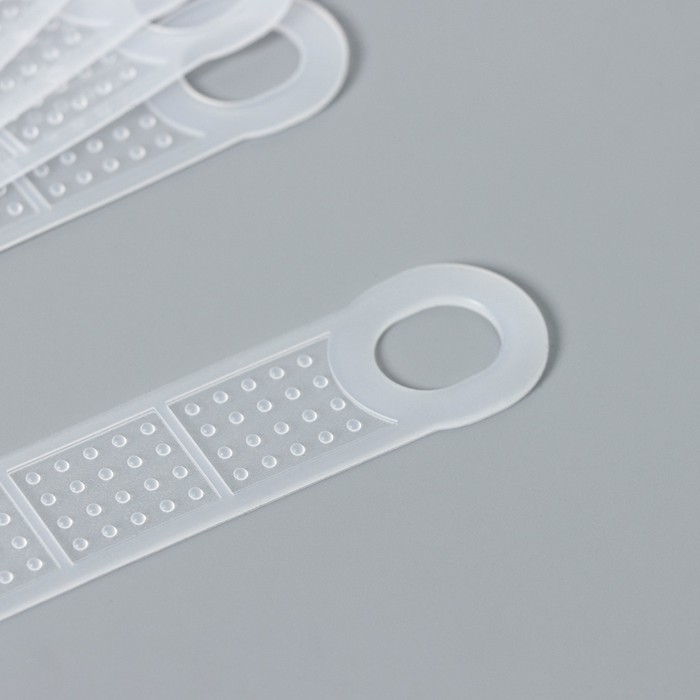 Накладки силиконовые для плечиков, антискользящие, набор 10 шт, 10&times;2,2 см, цвет белый