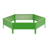 Клумба оцинкованная, d = 100 см, h = 15 см, ярко-зелёная, Greengo