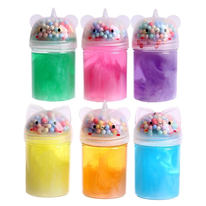 Лизун - слайм &laquo;Милые зверята&raquo;, цвета МИКС