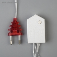 Гирлянда &laquo;Нить&raquo; 20 м, IP20, прозрачная нить, 200 LED, свечение красное, 8 режимов, 220 В