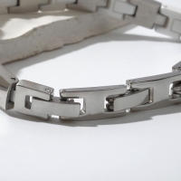 Браслет керамика &laquo;Ритм&raquo;, цвет белый в серебре, 20,5 см