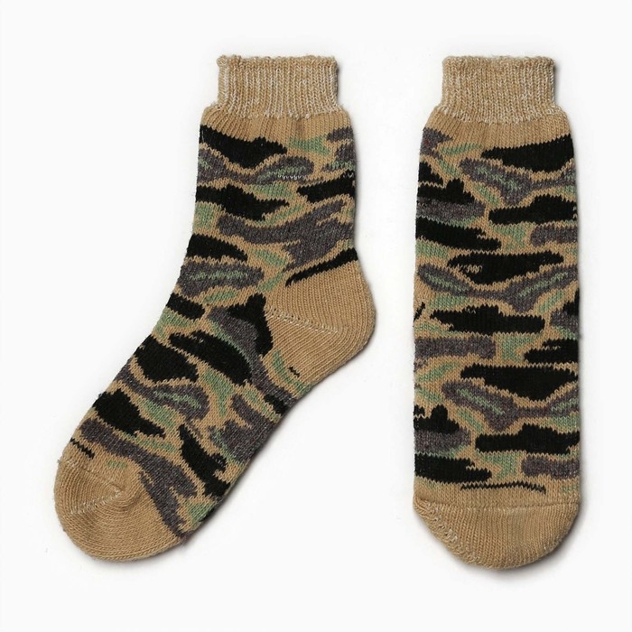 Носки мужские шерстяные, цвет камуфляж, размер 27 Носки мужские шерстяные, цвет камуфляж, размер 27