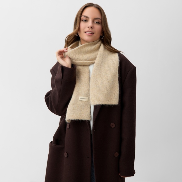 Шарф женский MIST, бежевый, 16*160±5 см Шарф женский MIST, бежевый, 16*160±5 см