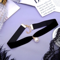 Чокер &laquo;Шарик&raquo;, жемчужина, цвет чёрный, L=30 см