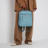 Рюкзак женский из искусственной кожи на молнии, 3 кармана, цвет голубой Рюкзак женский из искусственной кожи на молнии, 3 кармана, цвет голубой