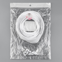 Набор: рулонная молния &laquo;Спираль&raquo; №3, 10 м, 20 бегунков, 40 верхних ограничителей, 20 нижних ограничителей, цвет белый