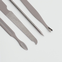 Набор маникюрный &laquo;Люси&raquo;, 10 предметов, кожзам-чехол, цвет ментоловый