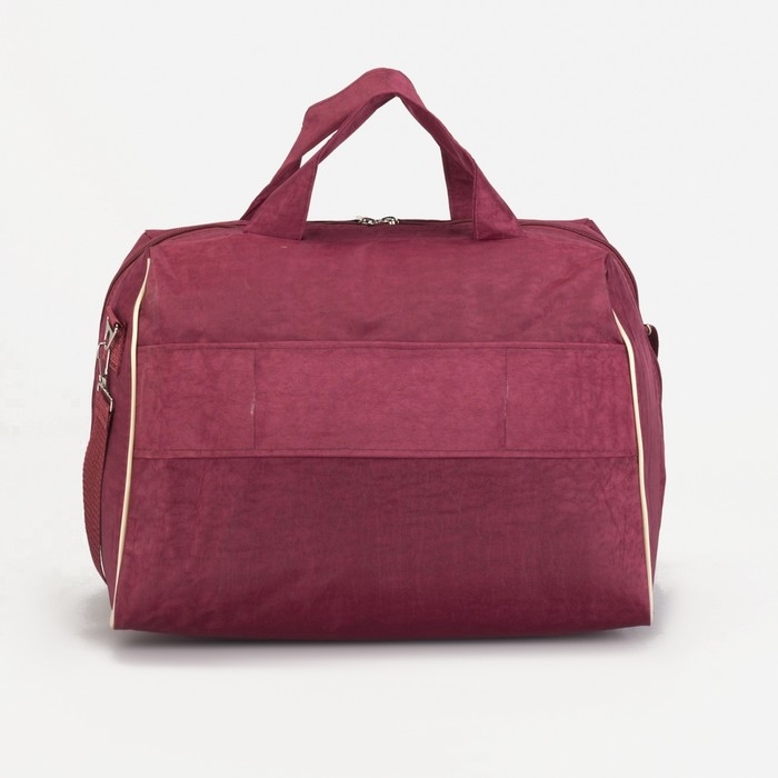 Чемодан малый с сумкой, 20", отдел на молнии, наружный карман, цвет бордовый