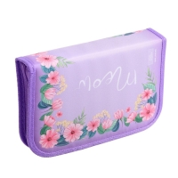 Пенал 1 секция 140 х 210 х 40 мм, откидной карман и косметичка, тканевый, Calligrata TOP Content "Котик в цветах" Пенал 1 секция 140 х 210 х 40 мм, откидной карман и косметичка, тканевый, Calligrata TOP Content "Котик в цветах"