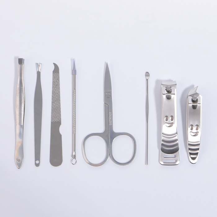 Набор маникюрный &laquo;Style&raquo;, 8 предметов, в футляре, цвет чёрный