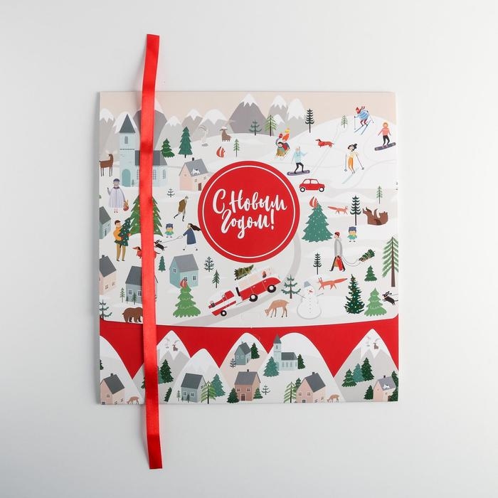 Коробка подарочная новогодняя складная &laquo;Новогодние истории&raquo;, 31 х 24.5 х 8 см, Новый год