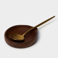 Подставка под ложку, 11,5&times;13,5&times;2,5 см, акация