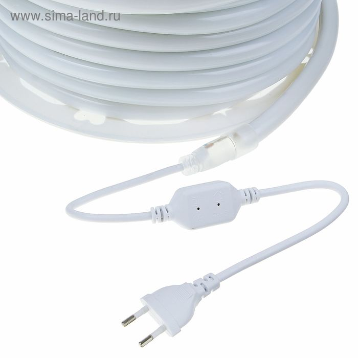 Гибкий неон Luazon Lighting 16 мм круглый, IP65, 50 м, SMD2835, 120 LED/м, 220 В, свечение розовое