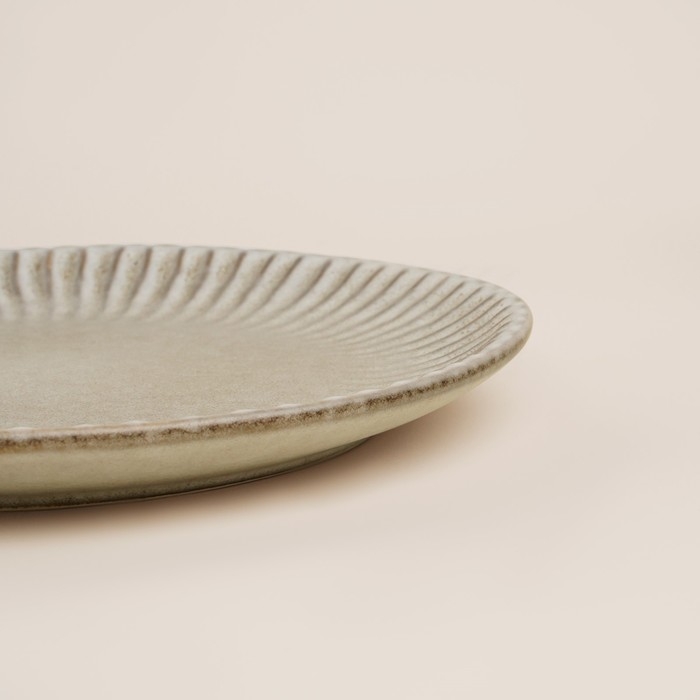 Набор тарелок фарфоровых SL Home &laquo;Монти&raquo;, d=27 см, цвет серый