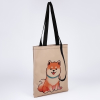 Шопер «Сиба-ину», 35х0.5х40 см, отдел без молнии, без подклада, бежевый Шопер «Сиба-ину», 35х0.5х40 см, отдел без молнии, без подклада, бежевый