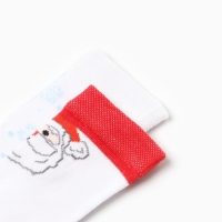 Новый год.Гольфы детские 2 пары Крошка Я, 14-16 см, голубой / красный