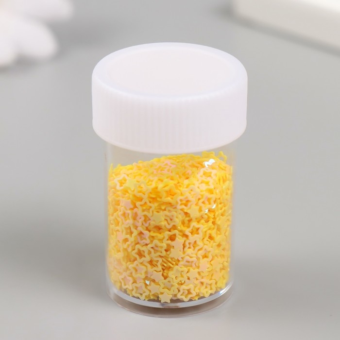 Блестки в баночке "Звёздочки" 12 шт, цв. МИКС