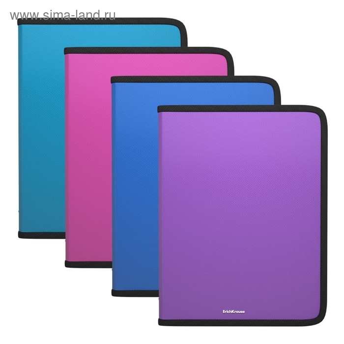Папка для тетрадей на молнии А4+, 500 мкм, ErichKrause Diagonal Neon, до 250 листов, микс Папка для тетрадей на молнии А4+, 500 мкм, ErichKrause Diagonal Neon, до 250 листов, микс