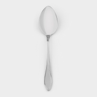 Ложка столовая &laquo;Волна&raquo;, h=19,5 см, толщина 2 мм, цвет серебряный