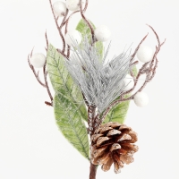 Новогодний декор &laquo;Золотая веточка&raquo;, с шариком, 32 &times; 13 &times; 8 см