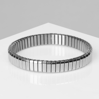 Браслет мужской &laquo;Стальной&raquo; прямоугольники, цвет серебро, d=6 см