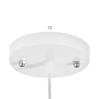 Светильник "Ренесми" 1хЕ27 40Вт белый  12х12х18-118 см