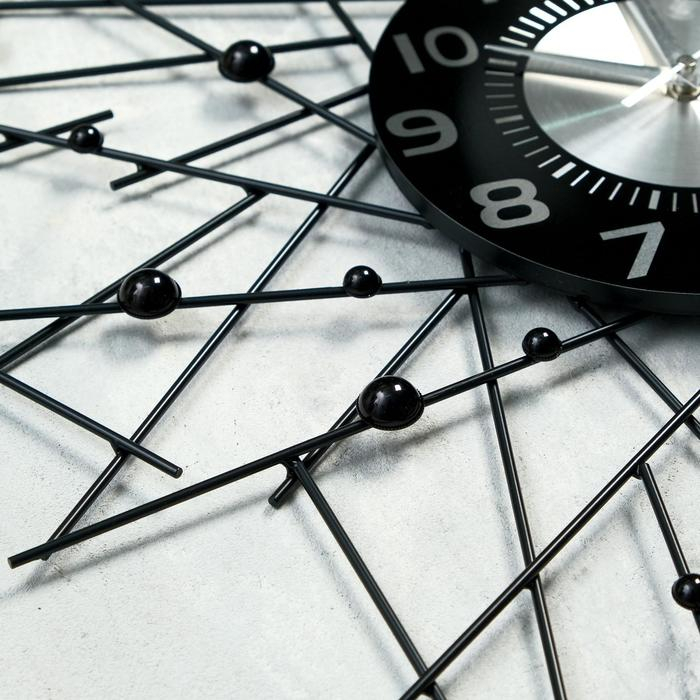 Часы настенные, интерьерные, большие "Тези", бесшумные, d-60 см, циферблат d-22 см