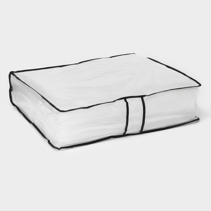 Кофр для хранения вещей, 53&times;45&times;15 см, прозрачный, цветной замок МИКС