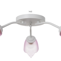 Люстра Оникс 3х15Вт E27 белый-розовый 50х50х15см BayerLux