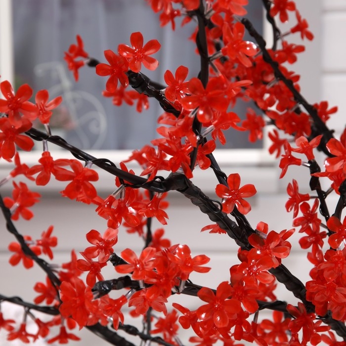 Светодиодное дерево &laquo;Сакура&raquo; 1.8 м, 768 LED, постоянное свечение, 220 В, свечение красное