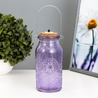 Ночник "Деллос" LED от батареек фиолетовый 7х7х17,5 см RISALUX Ночник "Деллос" LED от батареек фиолетовый 7х7х17,5 см RISALUX