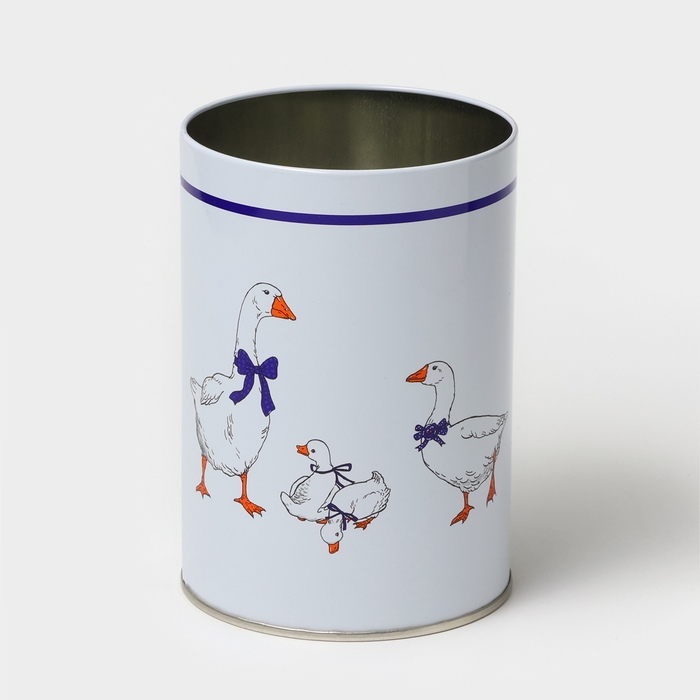 Банка для сыпучих продуктов &laquo;Гуси&raquo;, 1,1 л, d=9,9 см, круглая