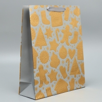 Пакет подарочный новогодний &laquo;Новогодние сладости&raquo; 32 х 26 х 10 см, Новый год