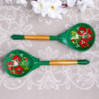 Ложка &laquo;Зеленушка&raquo;, столовая, 19&times;6 см, хохлома, микс