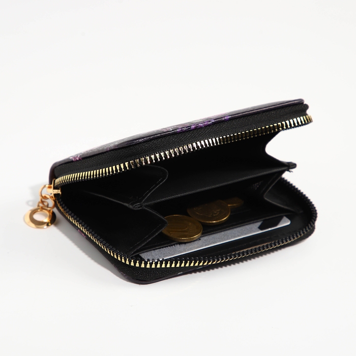 Кошелёк на молнии &laquo;Выбражулька&raquo;, цвет чёрный