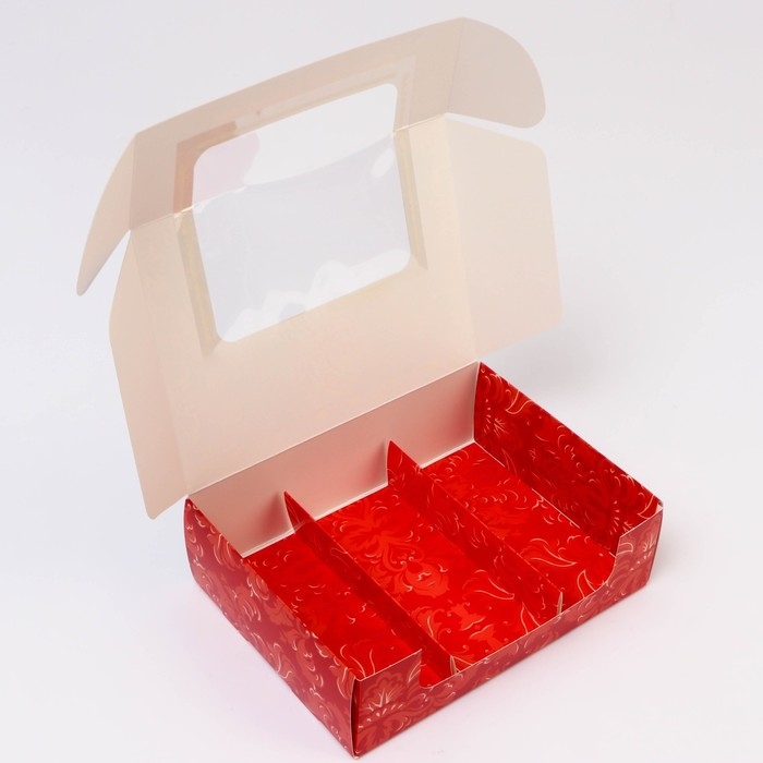 Новый год. Кондитерская упаковка под 3 эклера "Сказочного настроения", 20 x 15 x 6 см