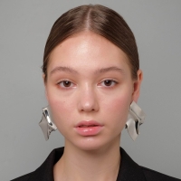 Серьги металл &laquo;Атмосфера&raquo; ромб, цвет серебро