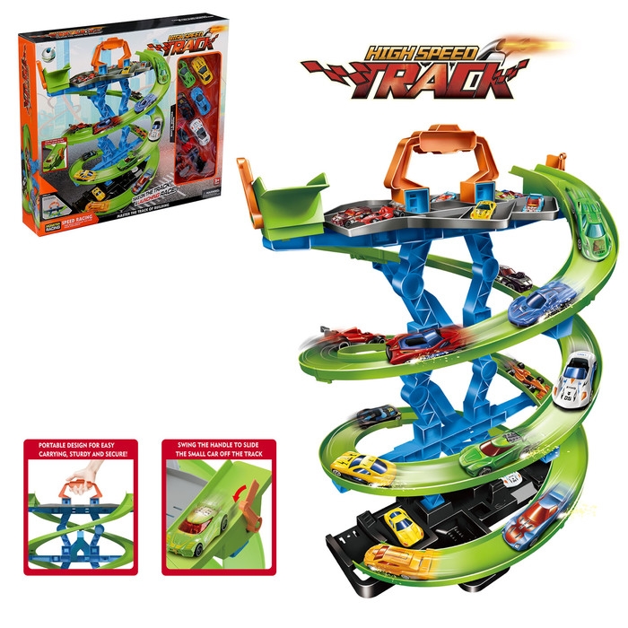 Автотрек &laquo;Виражи&raquo;, в комплекте 8 машинок