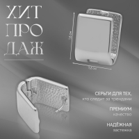 Серьги металл &laquo;Аккорд&raquo; гладкие, цвет серебро