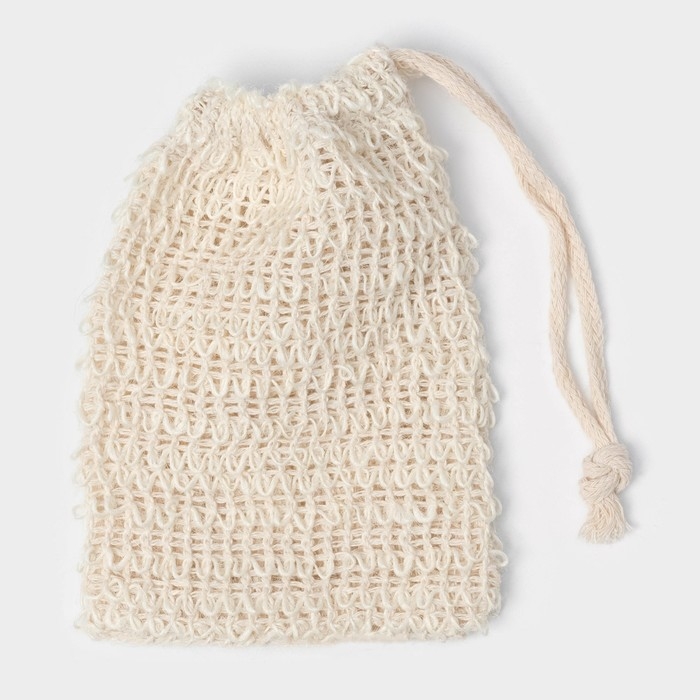 Мочалка-мешочек из сизаля Доляна, для вкладывания мыла, 10&times;14 см