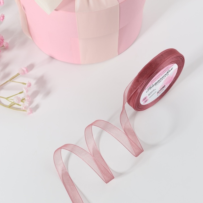 Лента капроновая, 10 мм, 20 &plusmn; 1 м, цвет пудровый №171