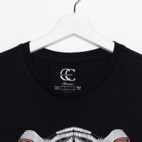 Футболка мужская, цвет чёрный, размер L