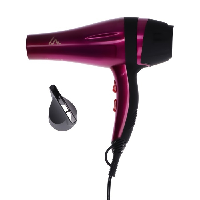 Фен Luazon LGE-003, 2800 Вт, 2 скорости, 3 температурных режима, розово-черный Фен Luazon LGE-003, 2800 Вт, 2 скорости, 3 температурных режима, розово-черный