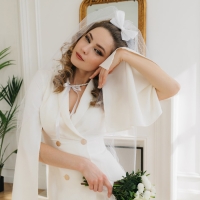 Чокер &laquo;Новый стиль&raquo; жемчужины с завязкой, цвет белый 40 см