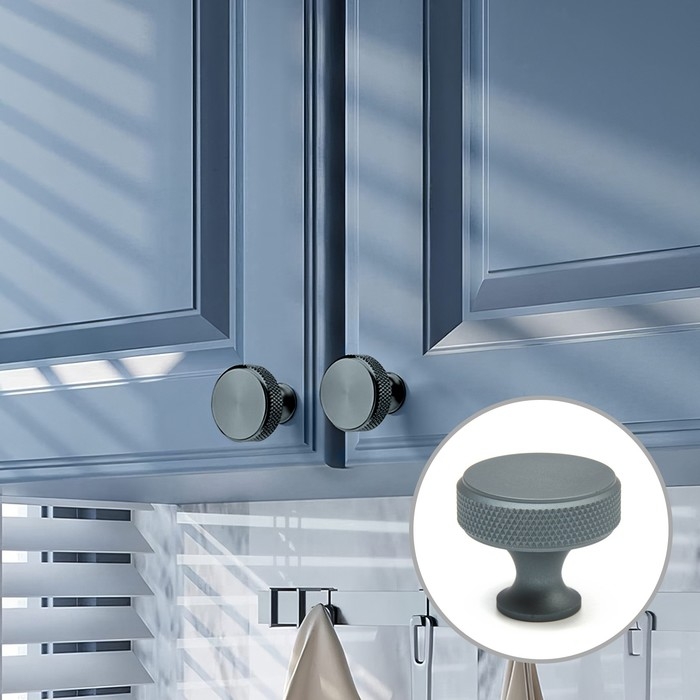 Ручка кнопка CAPPIO PK323, d=30 мм, цвет графит Ручка кнопка CAPPIO PK323, d=30 мм, цвет графит