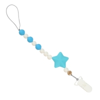 Держатель для соски - пустышки &laquo;Звёздочка&raquo;, силиконовый, с прорезывателем