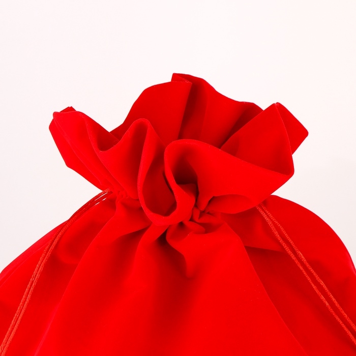 Подарочный мешок Деда Мороза &laquo;Счастья полный мешок&raquo;, красный бархат, 60 х 40см