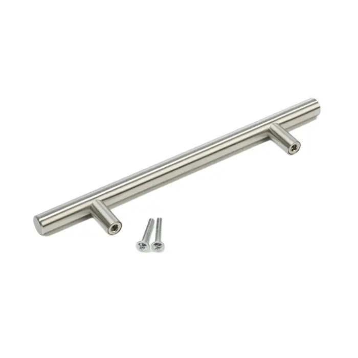 Ручка рейлинг ТУНДРА, нерж. сталь, d=12 мм, м/о 128 мм, цвет никель, фасовка 500 шт.